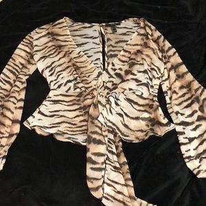Tiger print forever 21 top